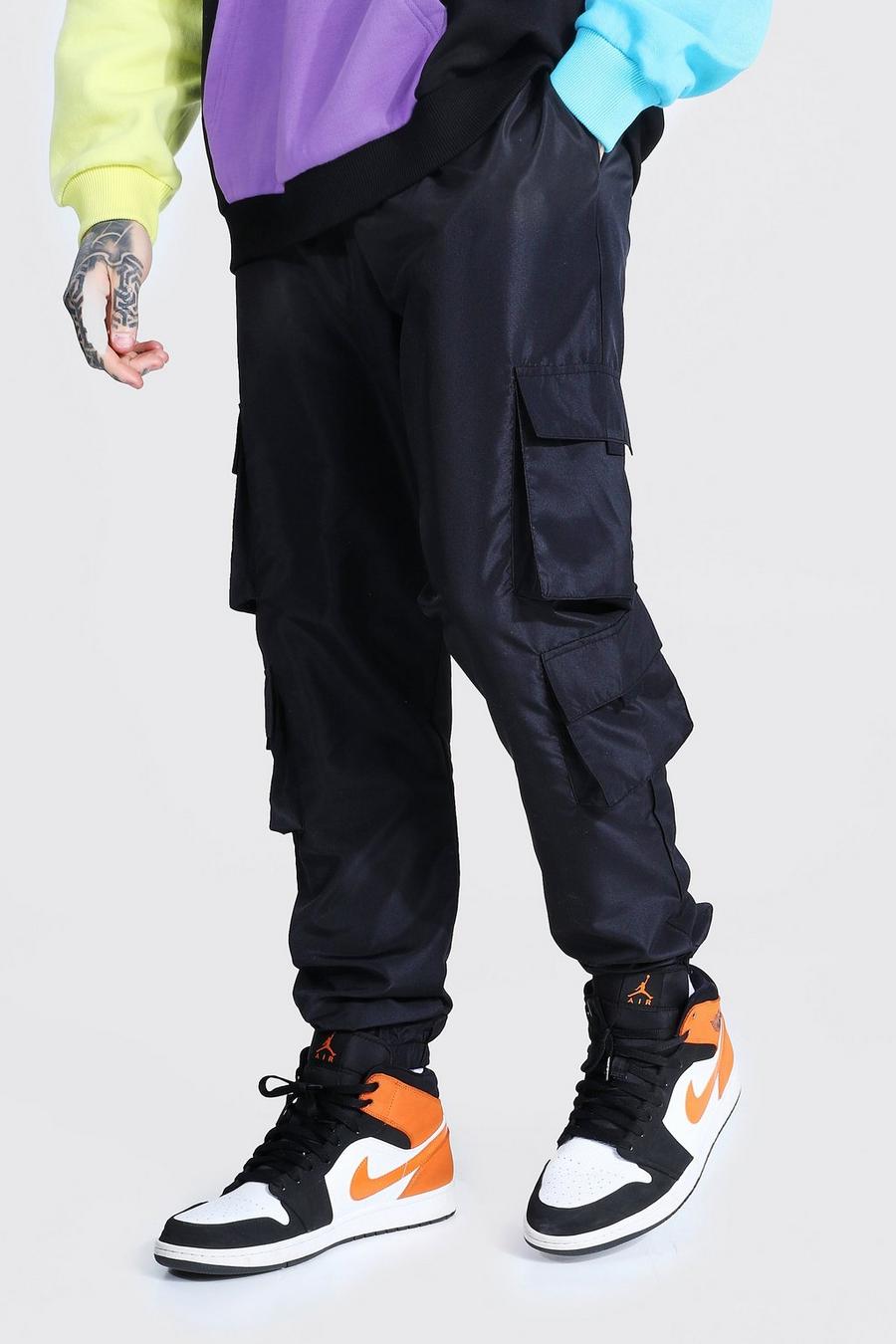 שחור מכנסי דגמ"ח עם אבזם בכיסים וכיתוב Original Man image number 1