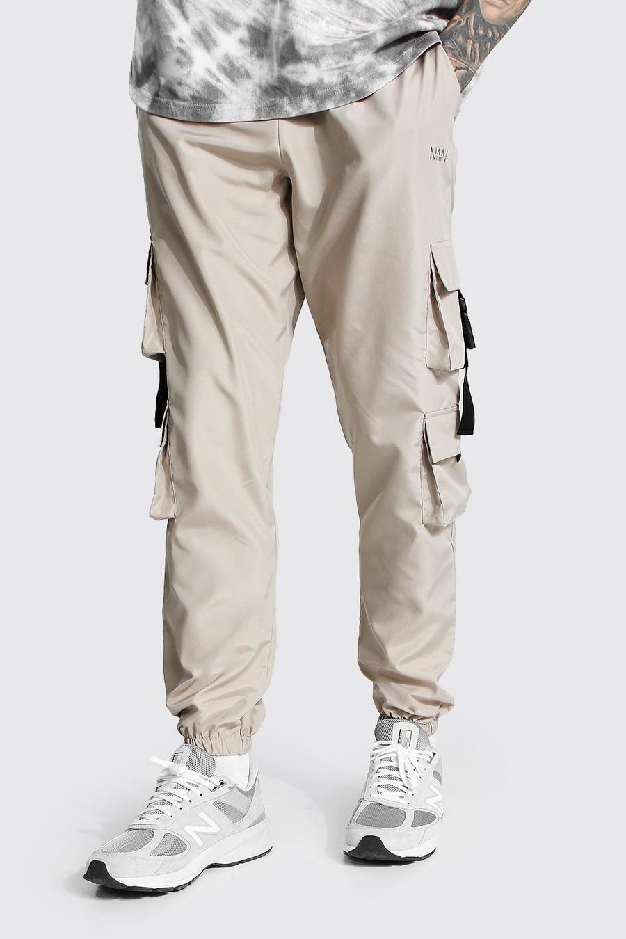 Pantaloni Original MAN con tasche cargo e fibbia, Pietra image number 1