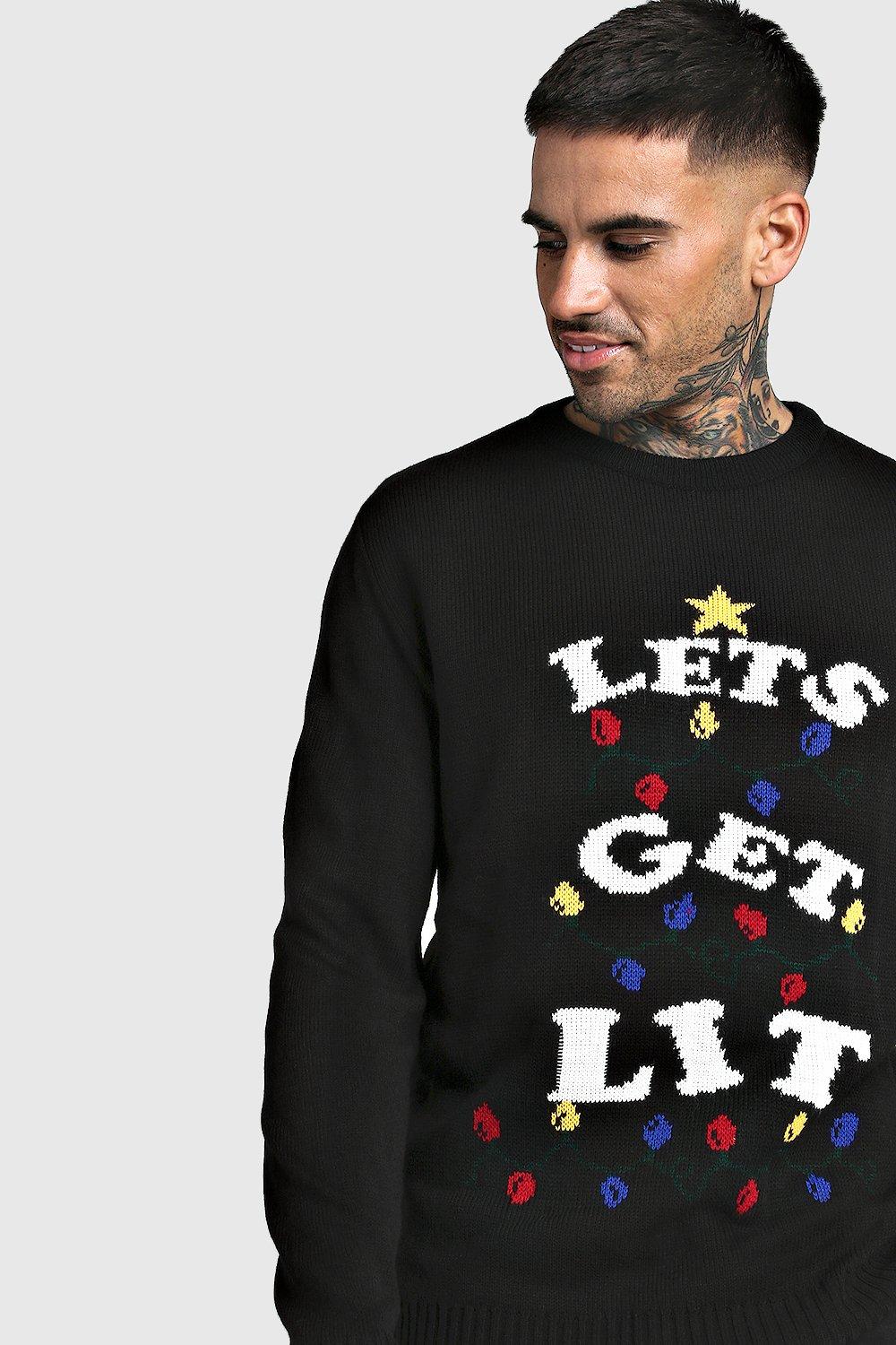 lets get lit christmas sweater