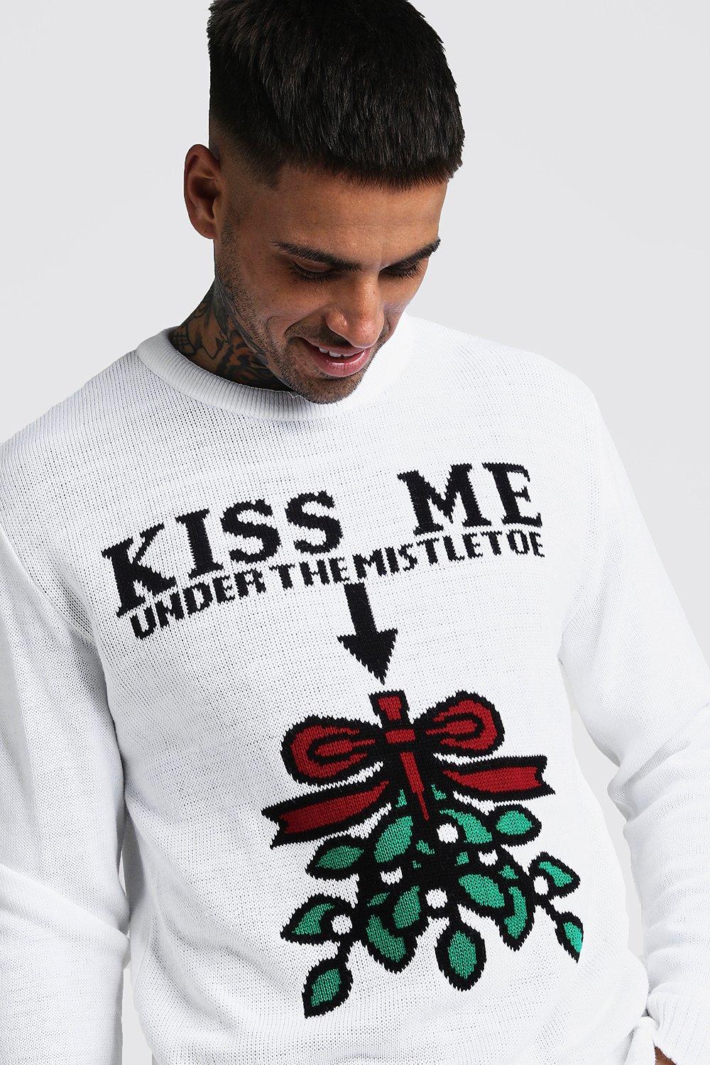 Kiss Me Christmas Jumper boohoo IE