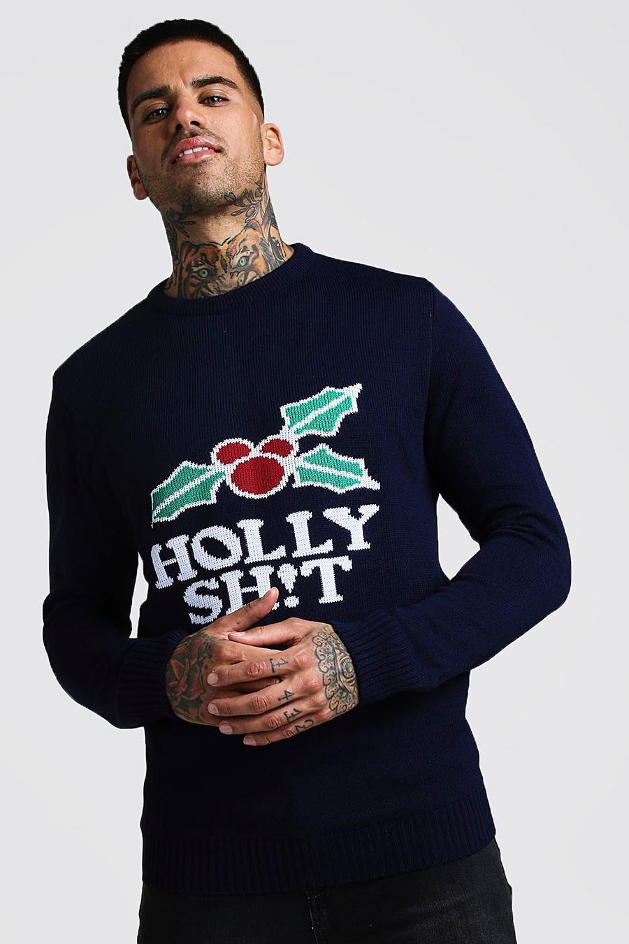 Holly Sh!t Christmas Jumper image number 1