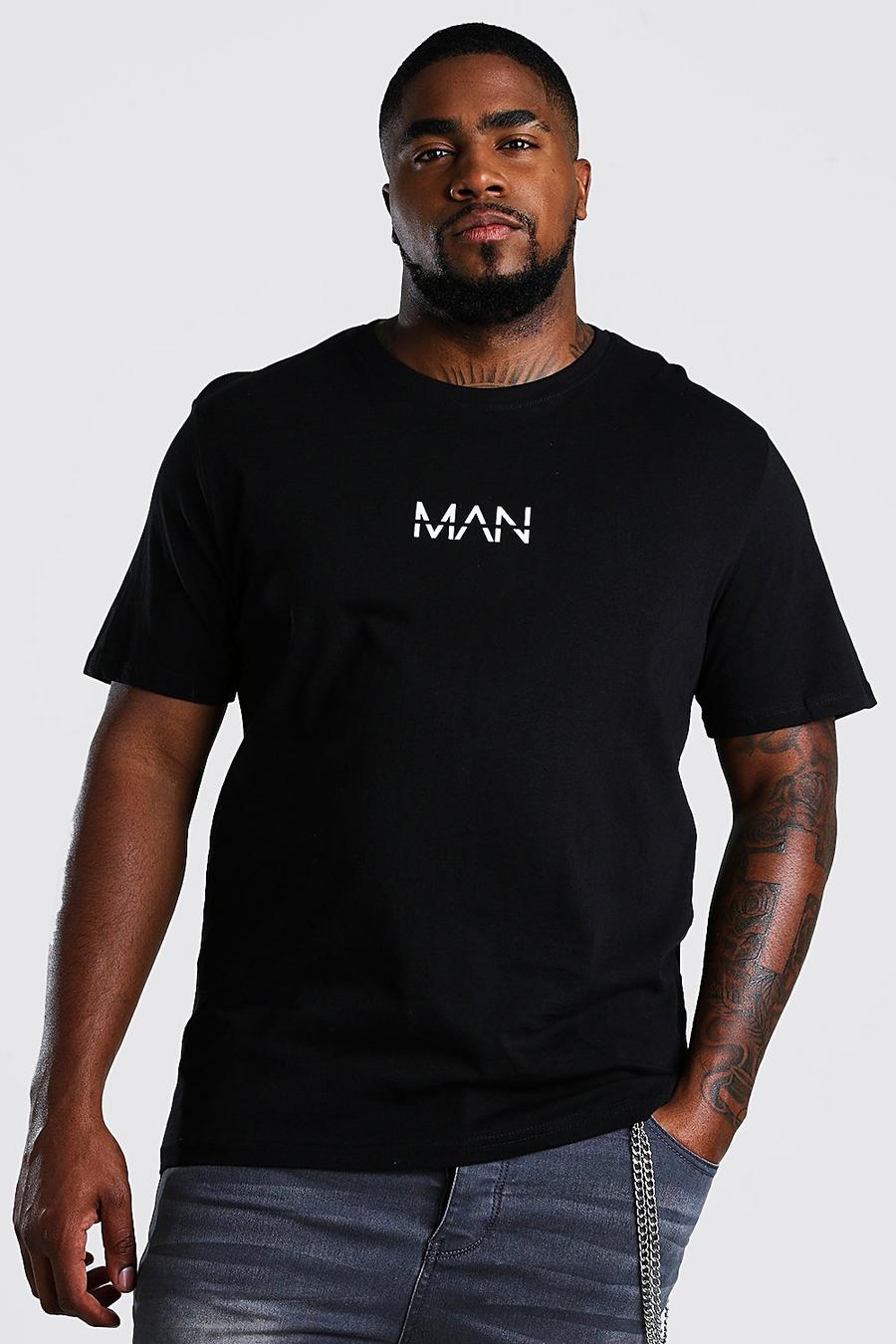Black Plus Size MAN Dash T-Shirt image number 1