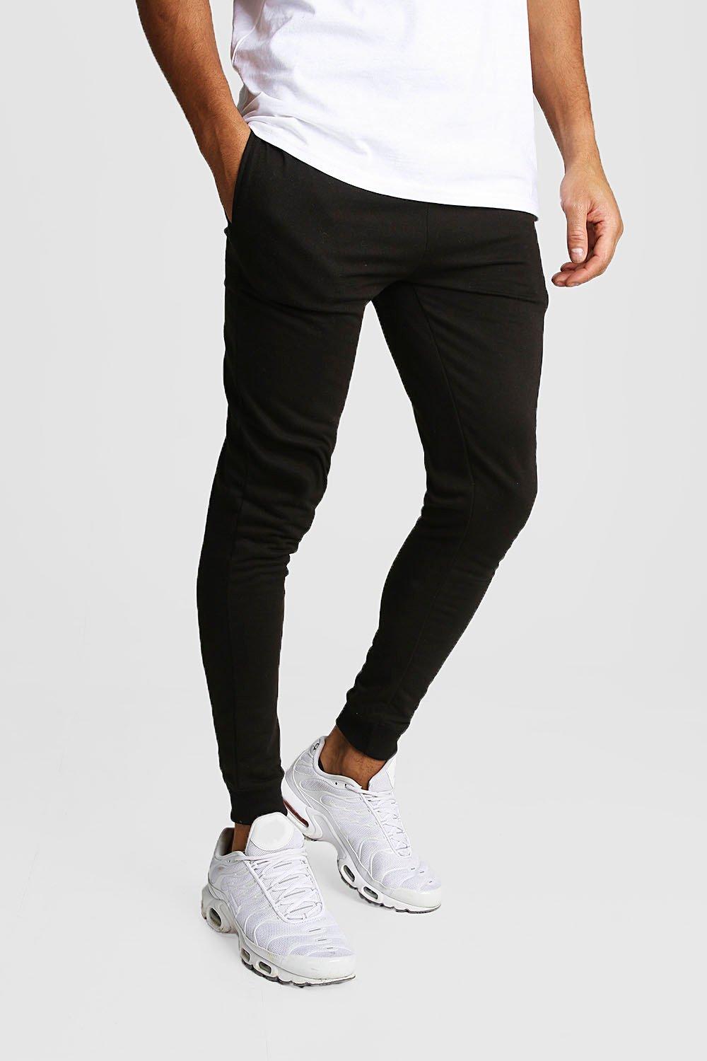 Black skinny fit joggers clearance