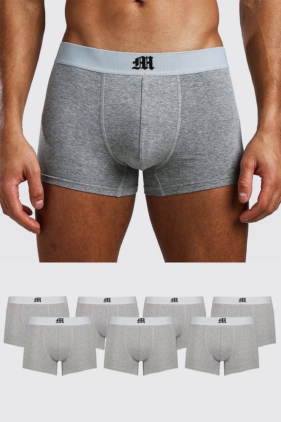 Grey marl grå 7 Pack Gothic M Trunk image number 1