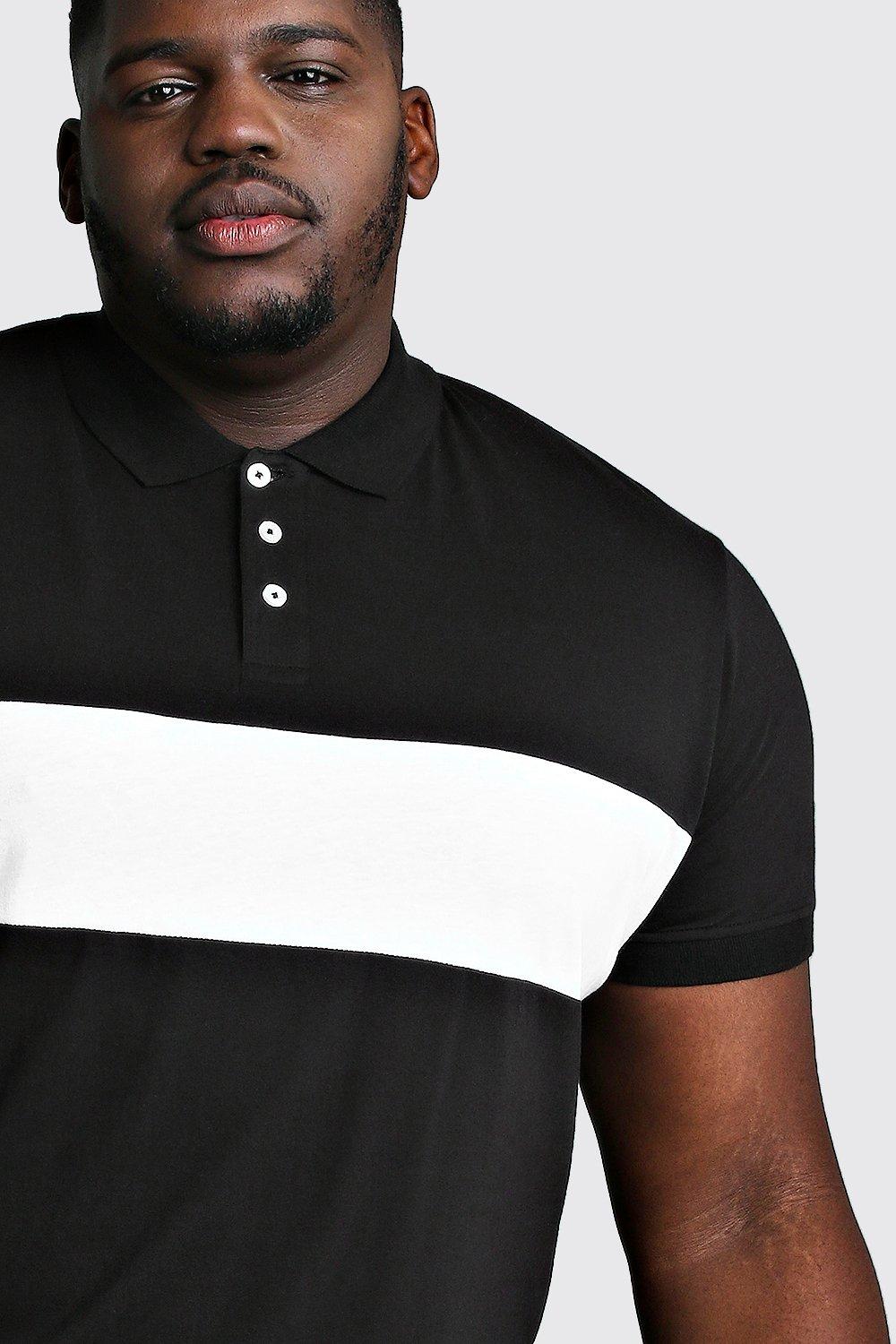 Size Colour Block Jersey Polo | boohoo