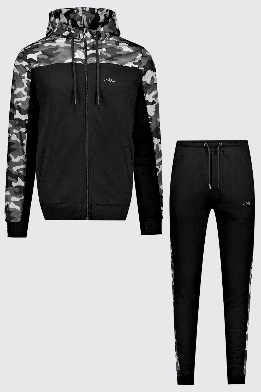 black camo tracksuit