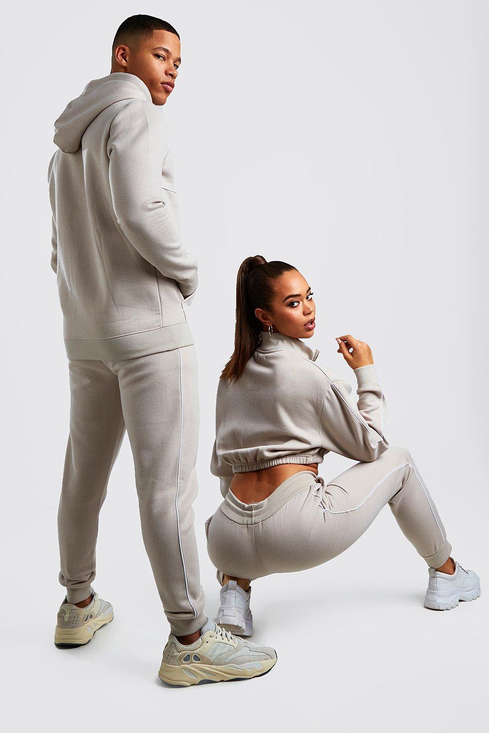 Hers Funnel Zip & Jogger Tracksuit Set, Boohoo