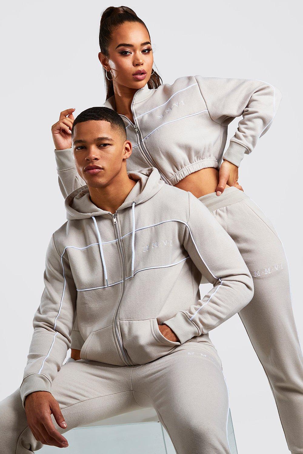 Hers Funnel Zip & Jogger Tracksuit Set, Boohoo