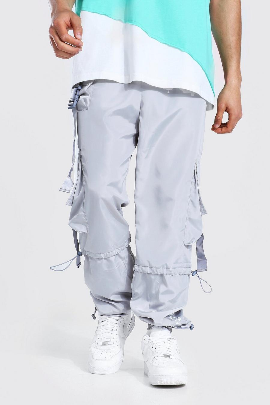 Pantalon cargo à poches multiples MAN Official, Gris image number 1