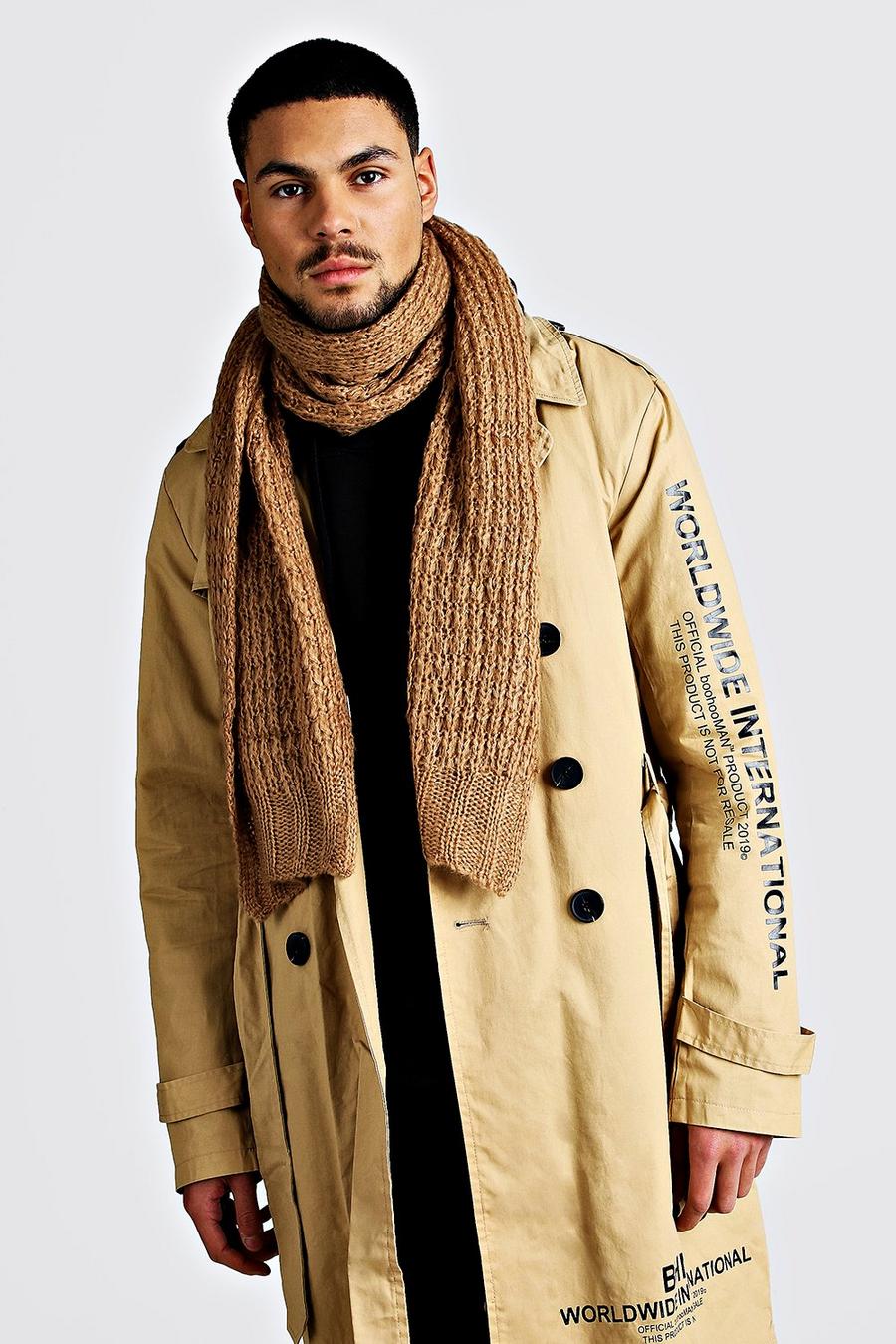 Knitted Scarf, Camel image number 1