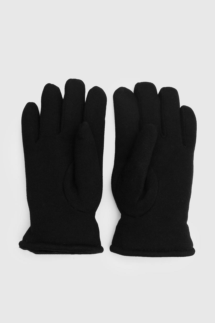 Black Handskar med fuskpälsfoder image number 1