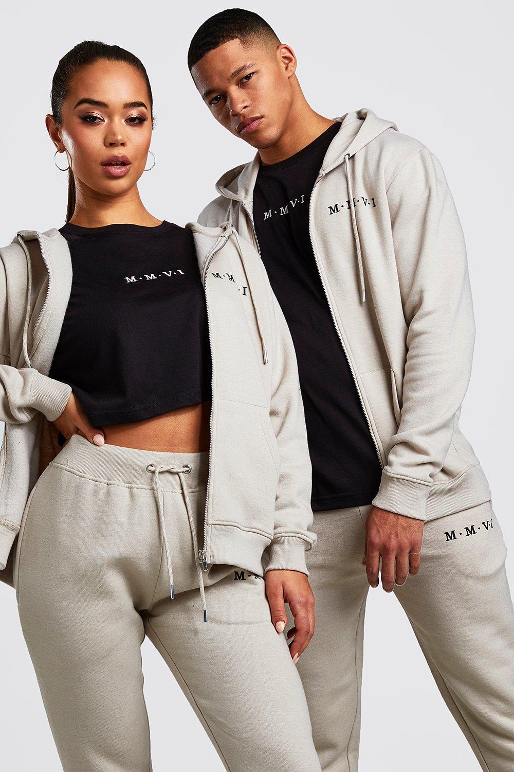 His 3 Piece Zip Hoodie Tee & Jogger Set