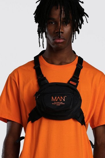 MAN Utility Circular Chest Rig Bag | Boohoo UK