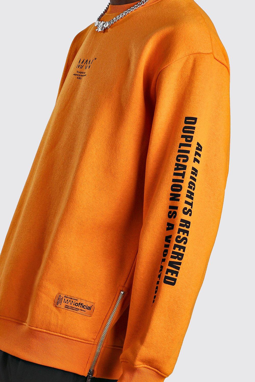 vetements orange sweater