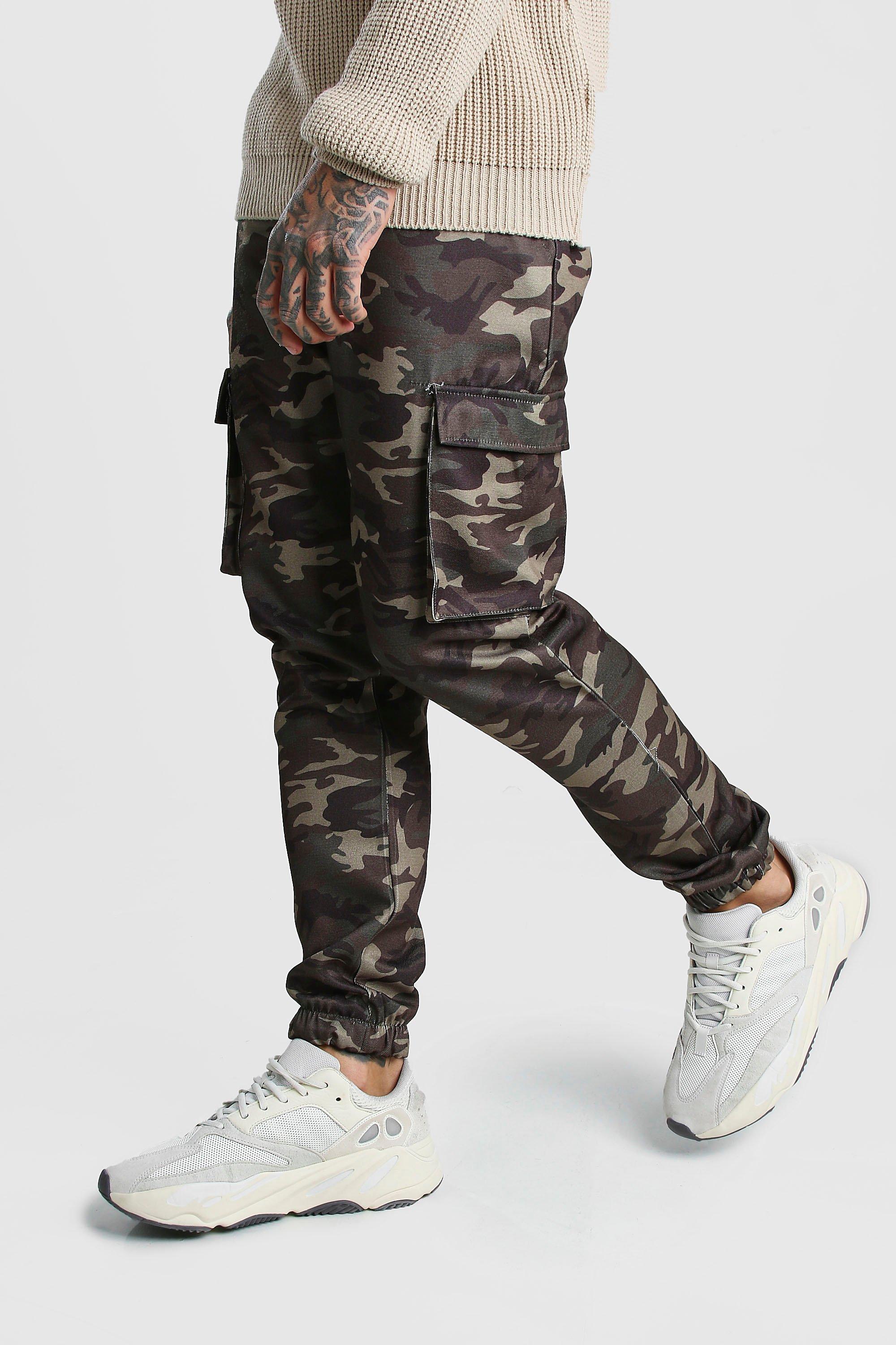 grey camo cargo joggers