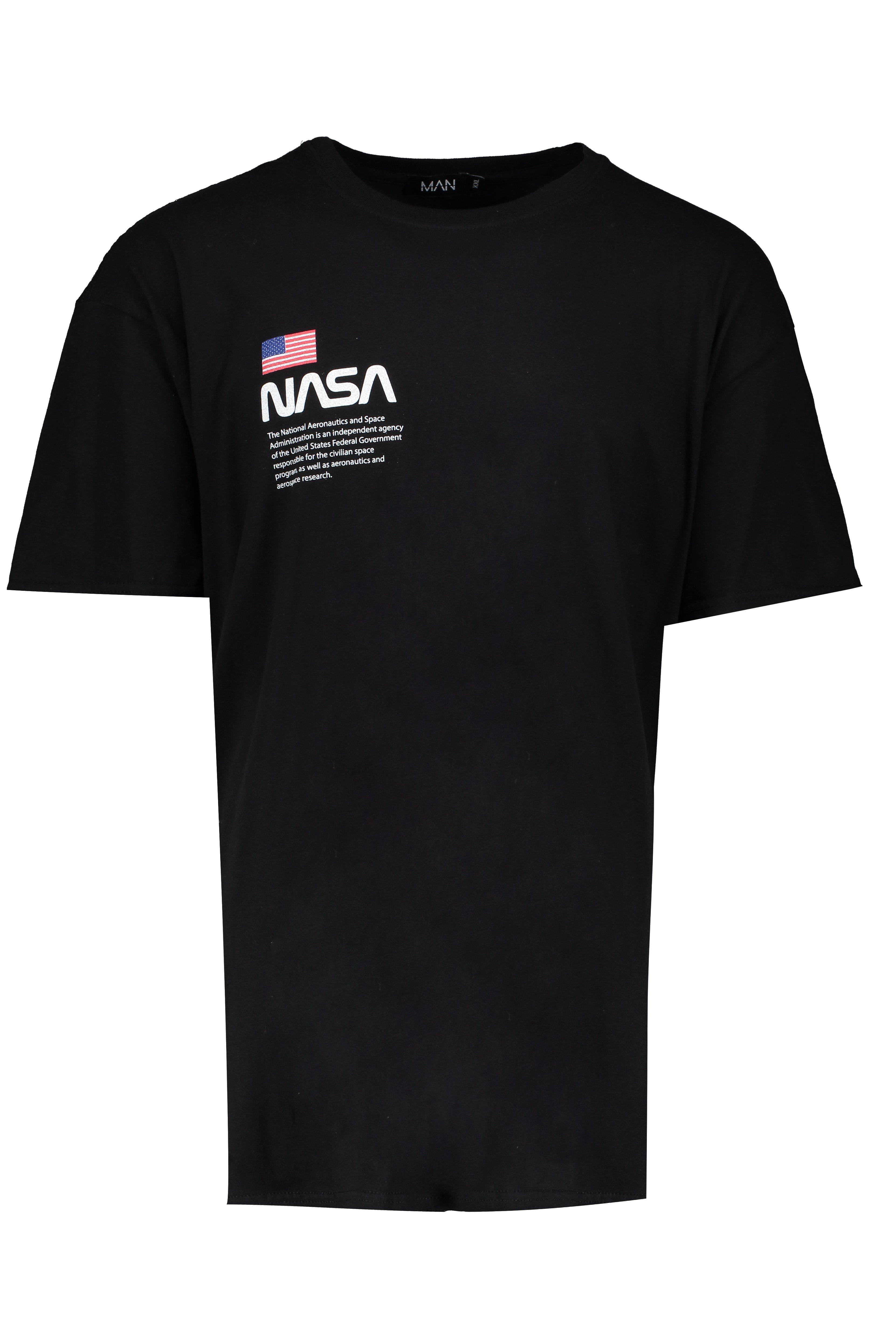 ammunition Opfylde Gør det godt Men's Plus Size NASA Chest Print License T-Shirt | boohoo