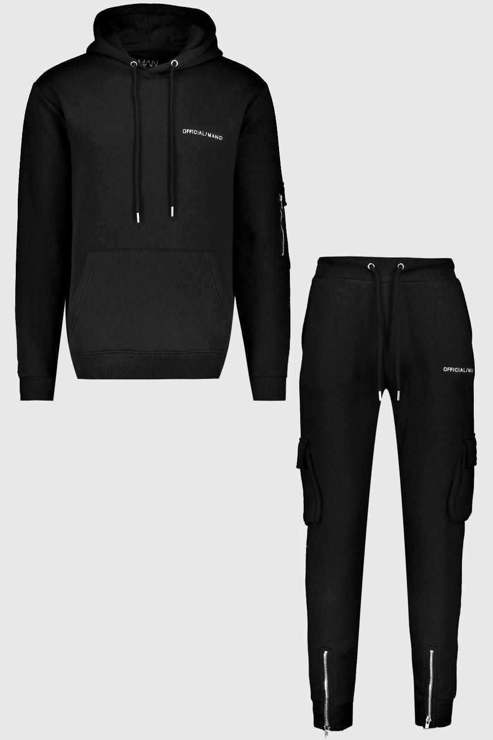 MAN MA1 Utility Hooded Tracksuit With Zip Detail