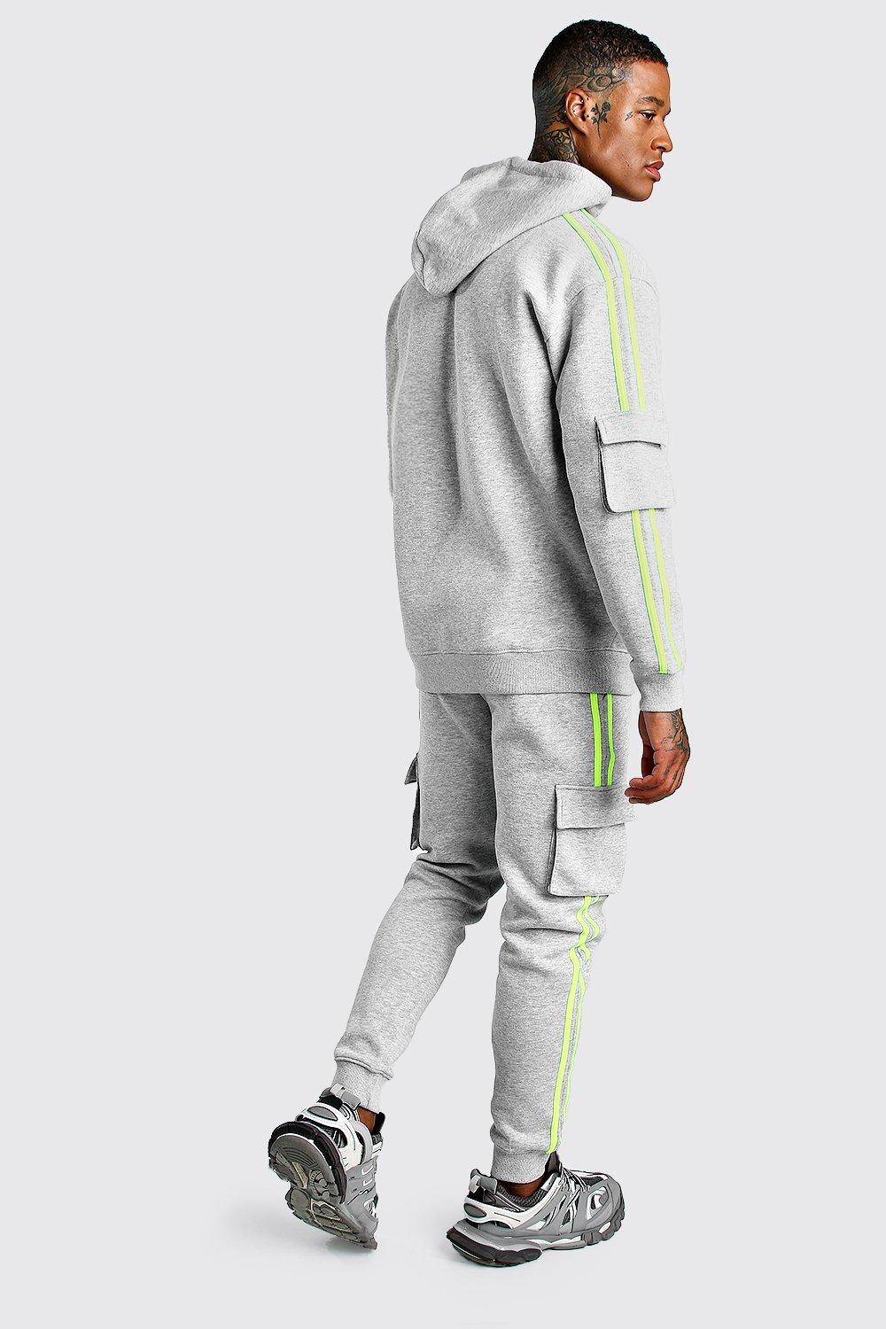 grey reflective tracksuit