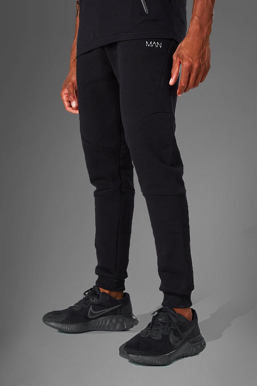 Black Man Active Skinny Fit Track Pant image number 1