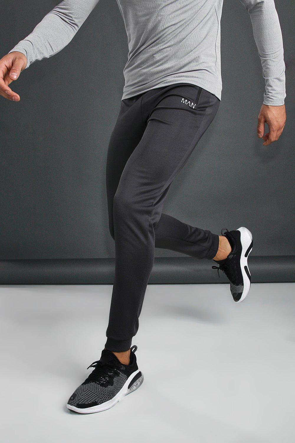 mens skinny poly joggers