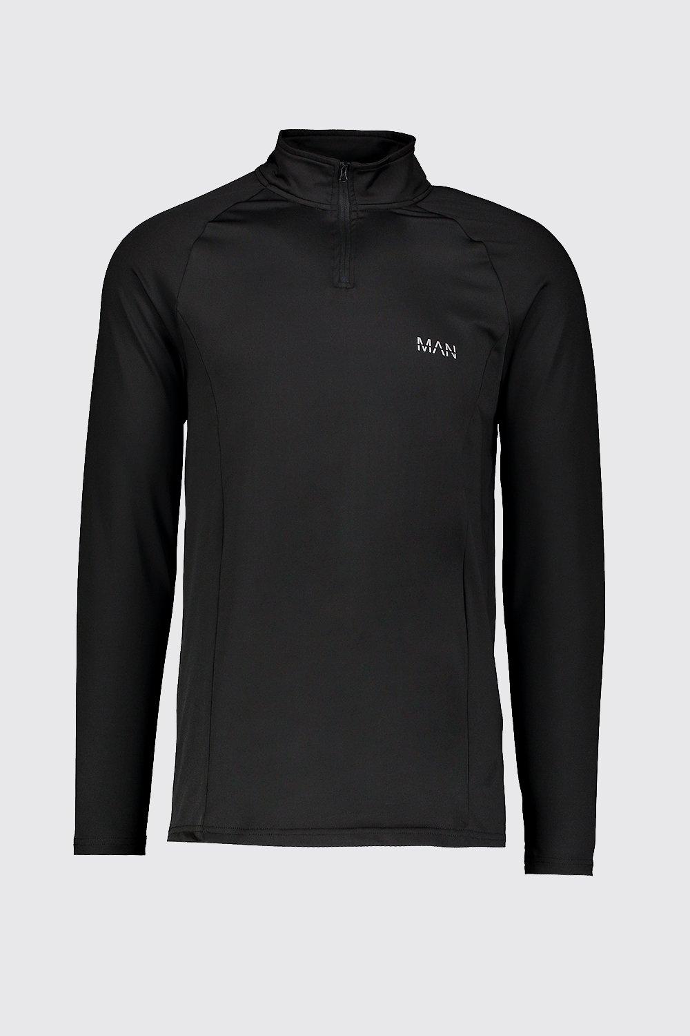  Men's 1/4 Zip Pullover Quarter Zip Fitted Running Shirt Long  Sleeve Gym Quick Dry Lightweight Workout Tee Shirts(Black,Small) :  Clothing, Shoes & Jewelry