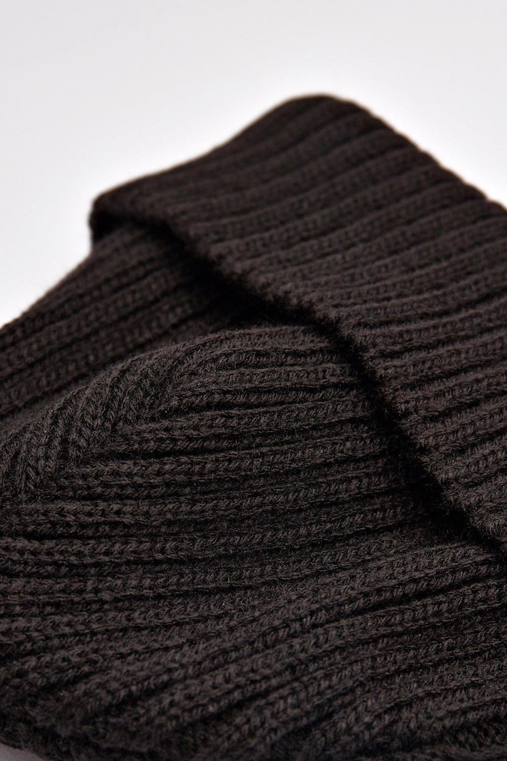 mini fisherman beanie black