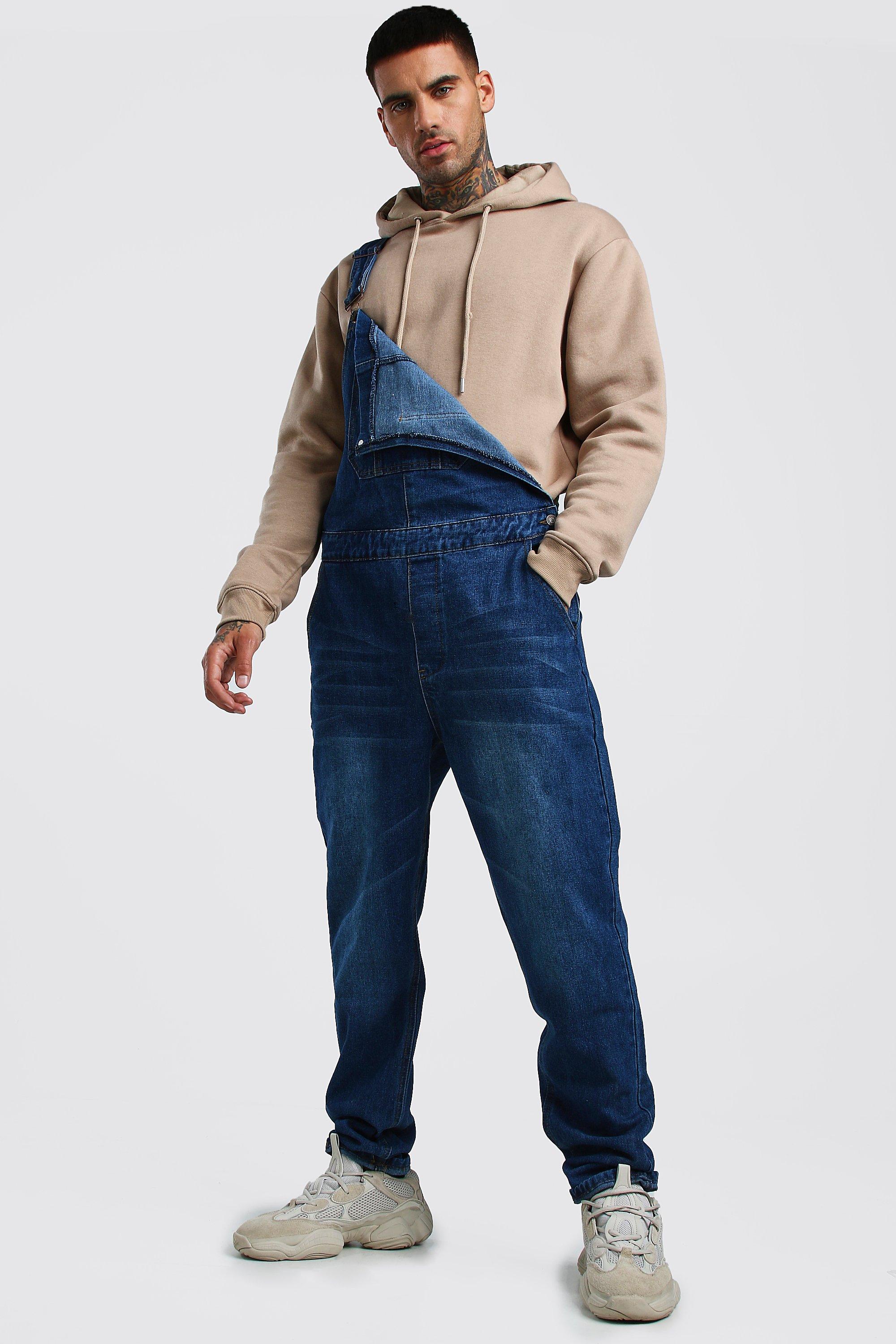 male denim dungarees