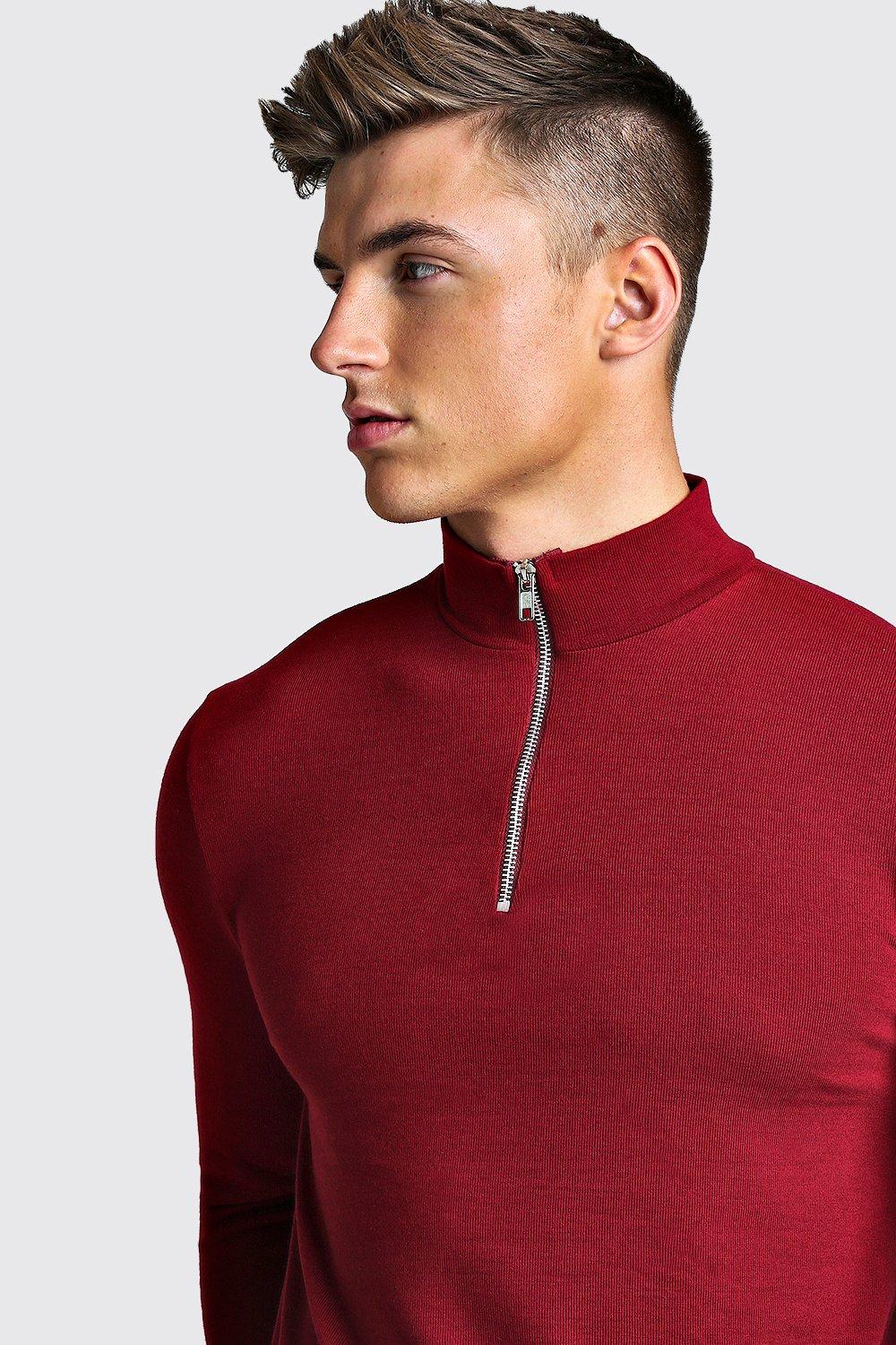 zip funnel neck jumper