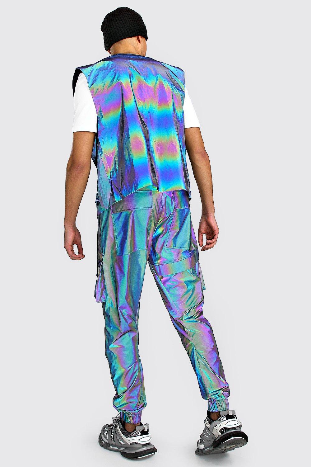 Boohooman reflective online joggers