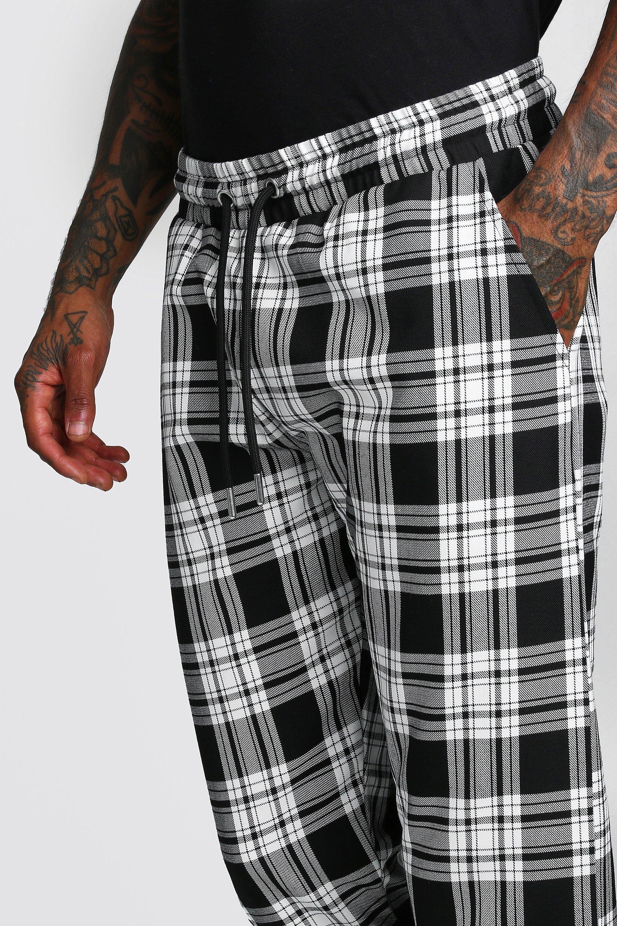 Mens tartan sale joggers