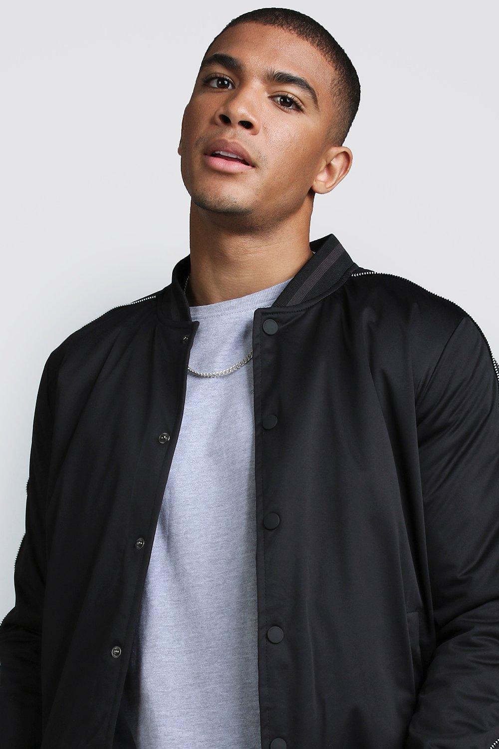 Button Through Padded Bomber Jacket