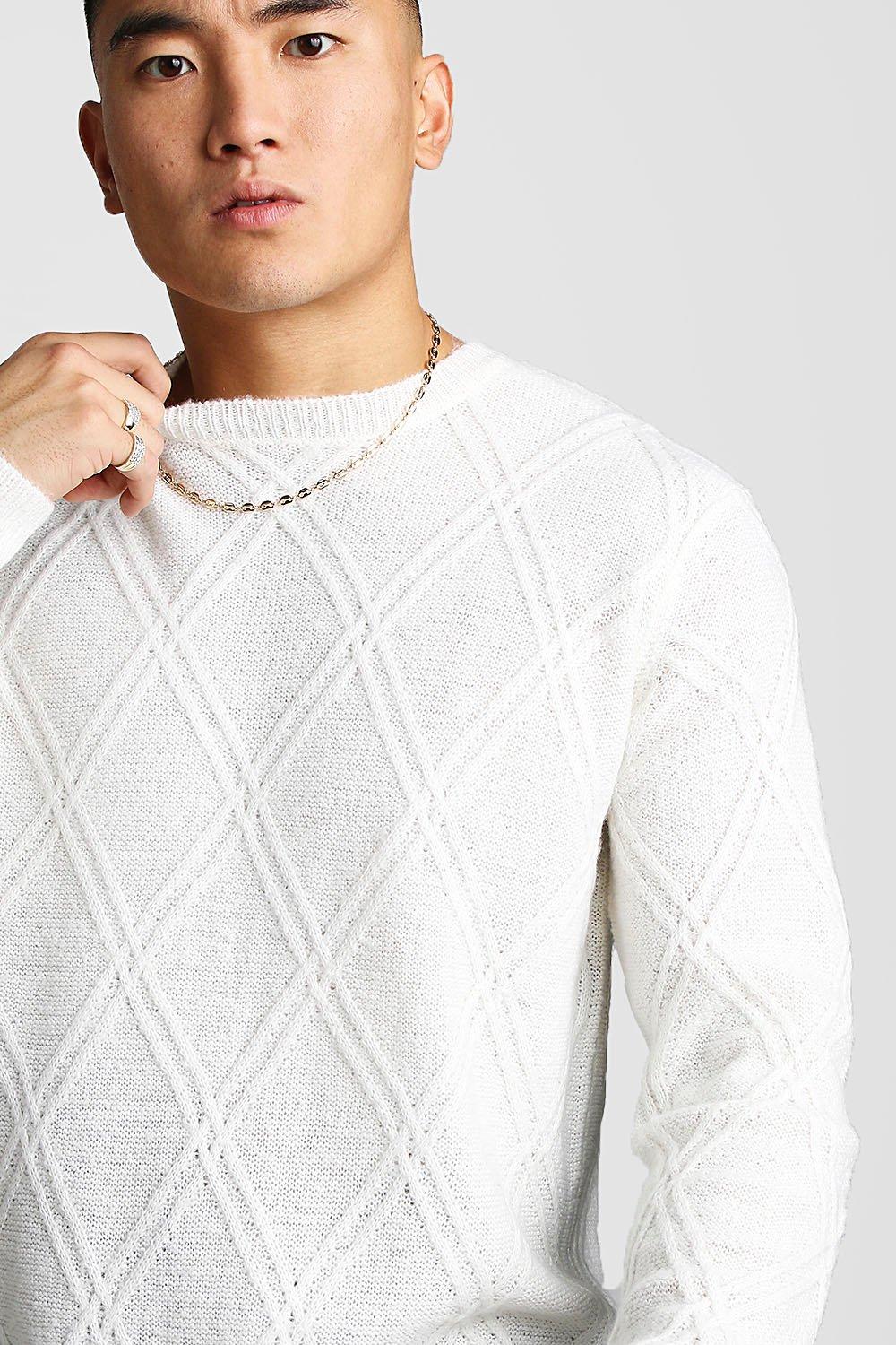 Off White Cable Knit Jumper