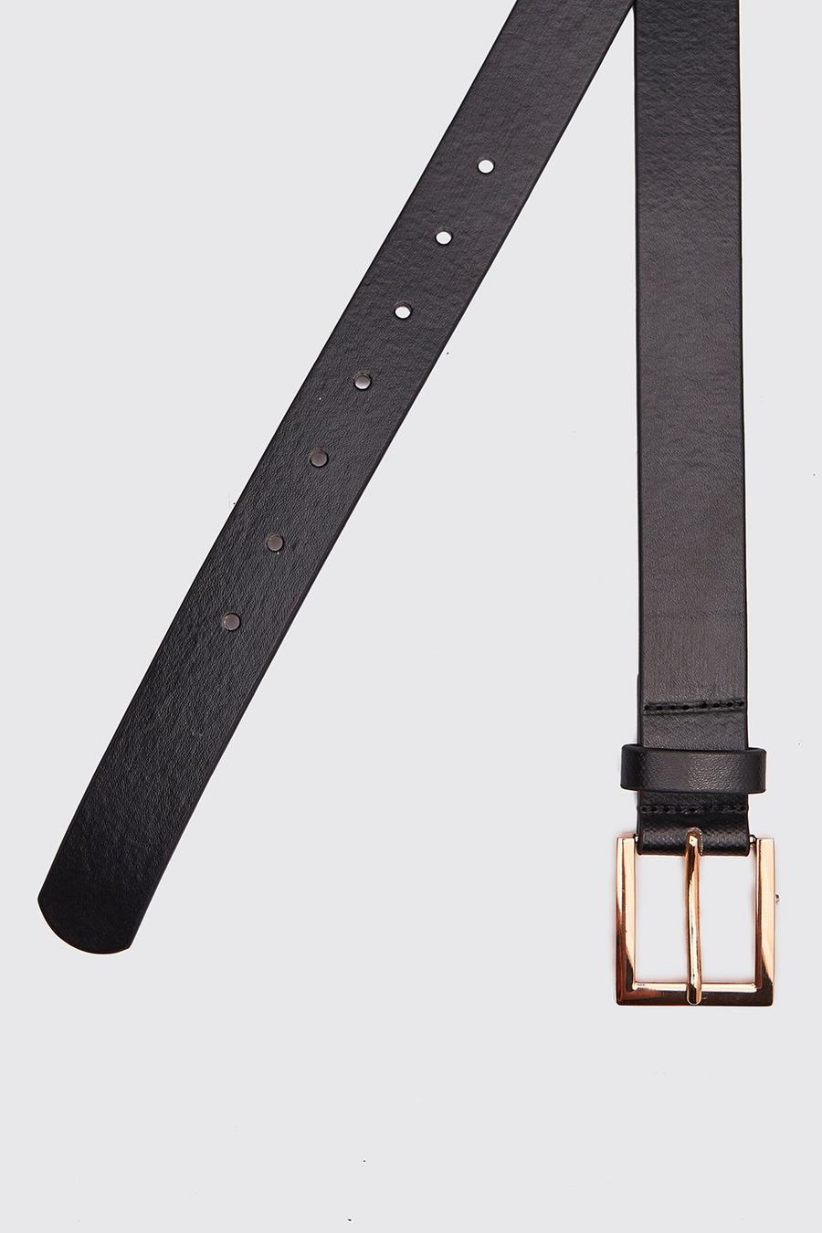 Faux Leather Square Buckle Belt image number 1