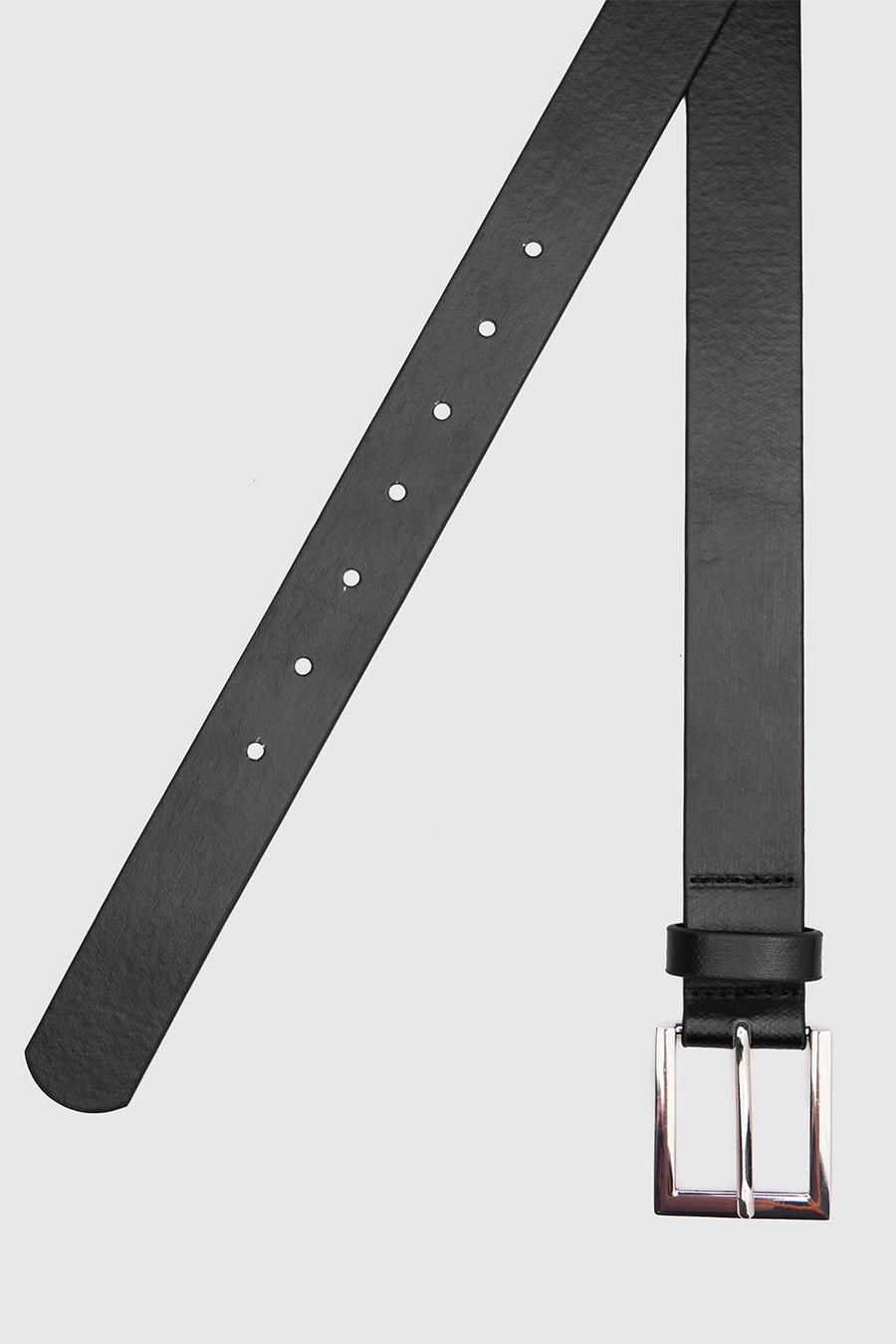 Leather Look Square Buckle Belt image number 1
