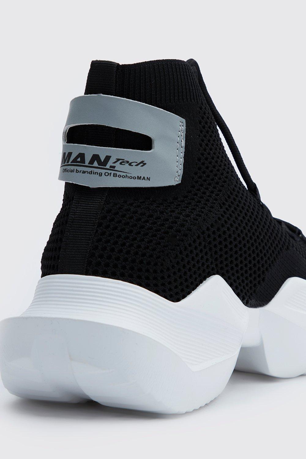 boohooman chunky trainers in black