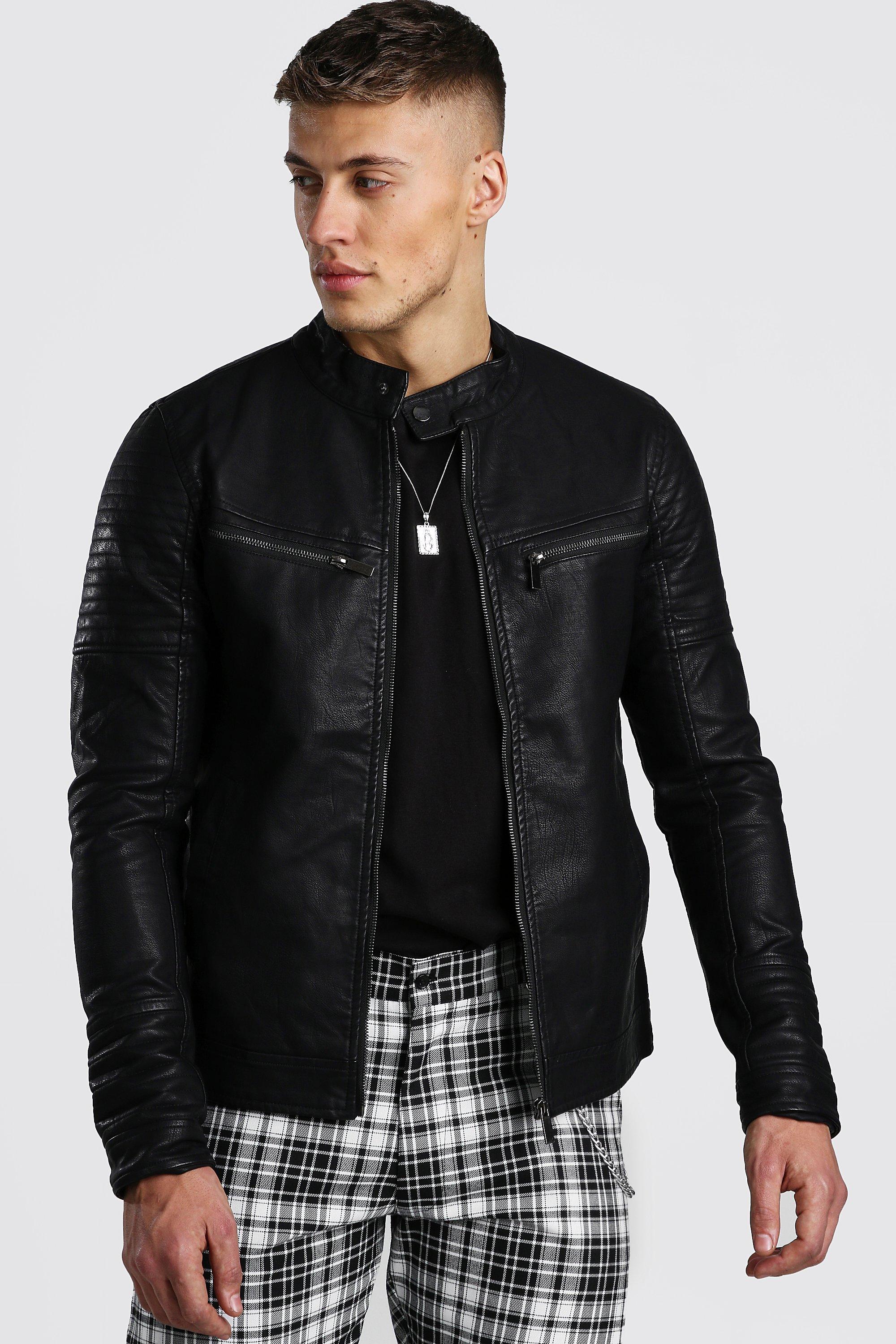 fitted leather jacket