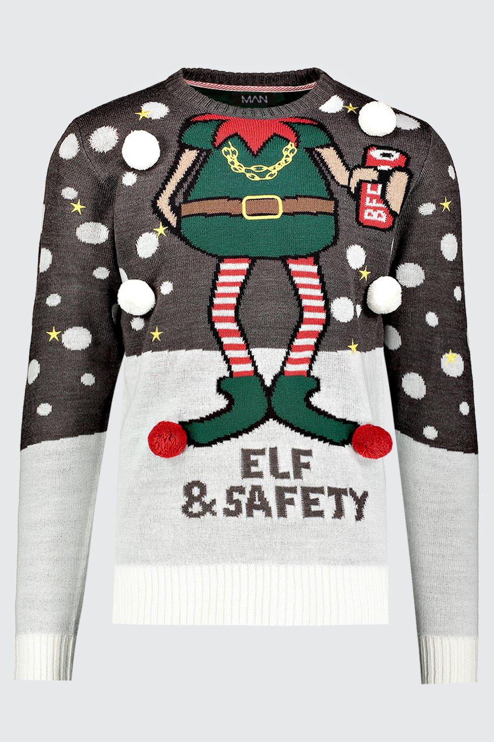elf and safety christmas jumper