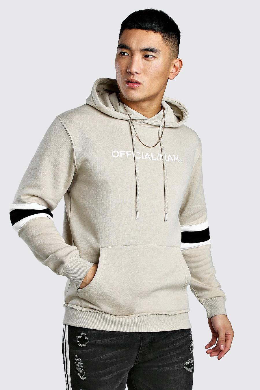 Stone beige MAN Official Colour Block Hoodie image number 1