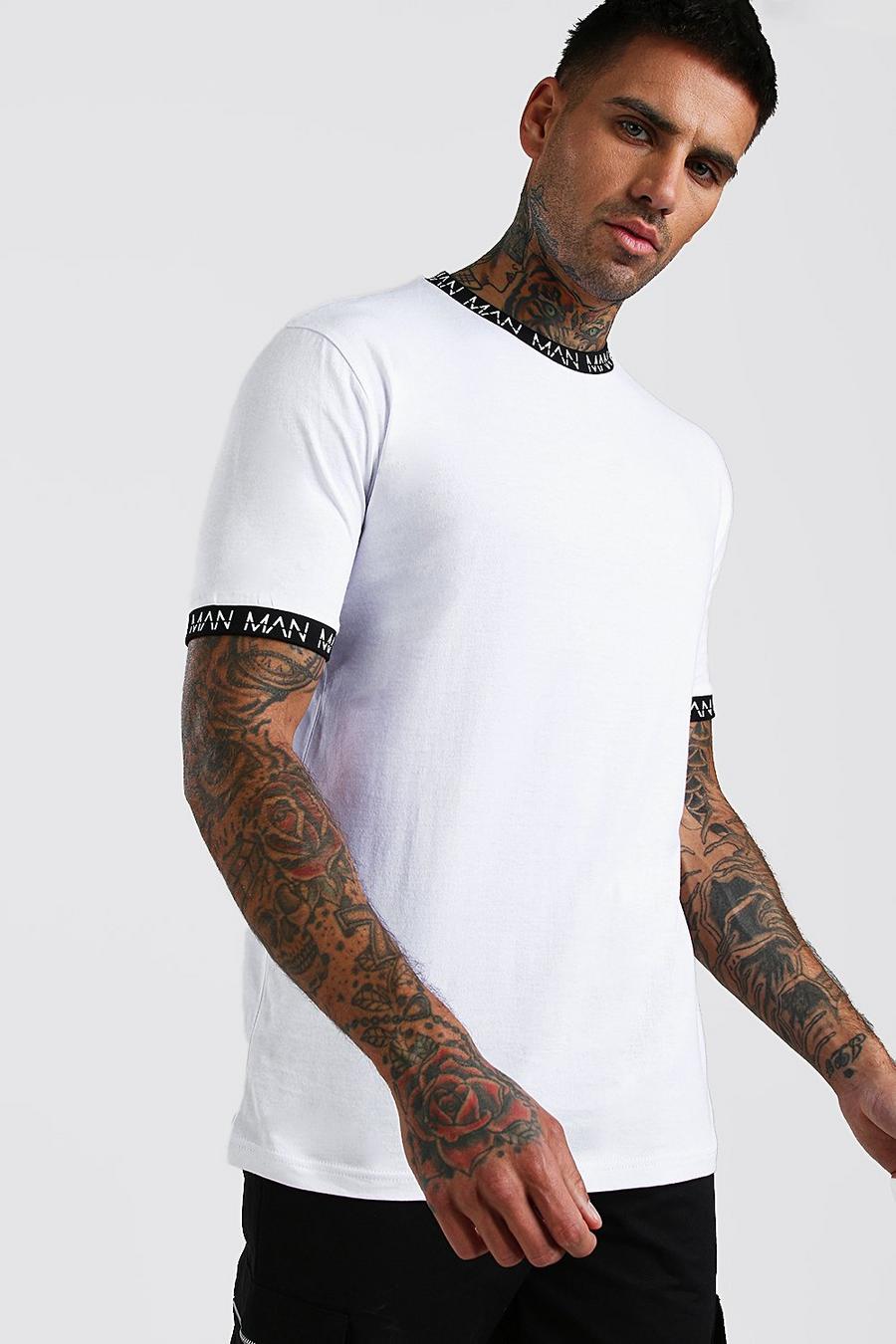Camiseta con estampado en puños y cuello Original MAN image number 1