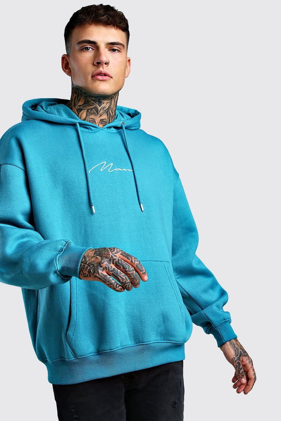 Oversized MAN Signature Hoodie image number 1