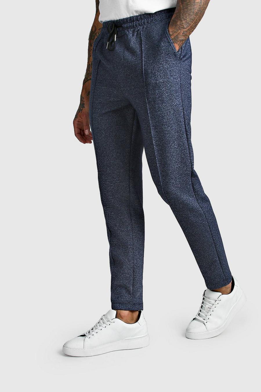 Pantalon de jogging habillé chiné à rayures fines image number 1