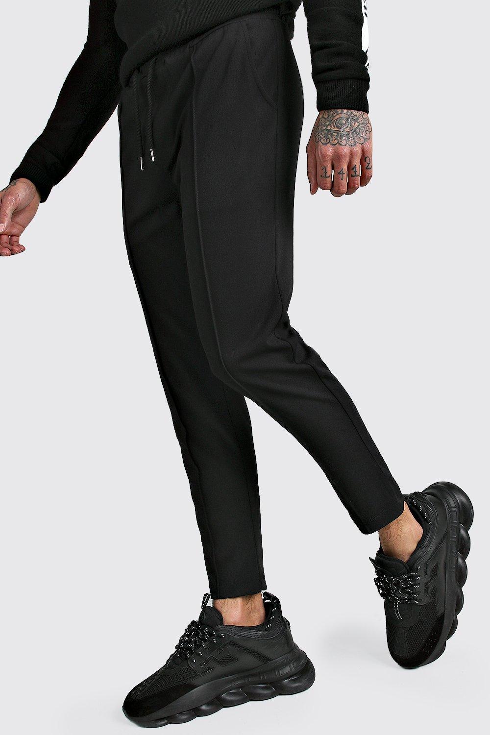 boohoo man black joggers