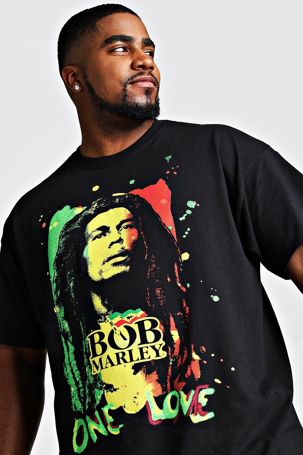 Men's Size Bob Marley License Boohoo UK