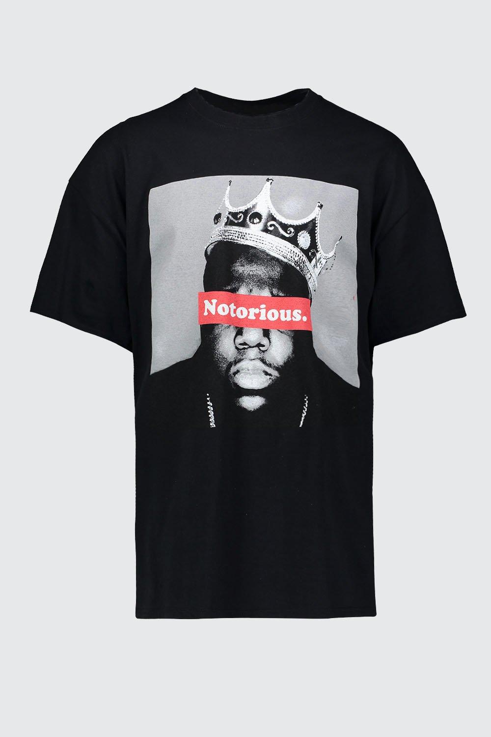 Plus Size Notorious Big Chest Print License T-shirt