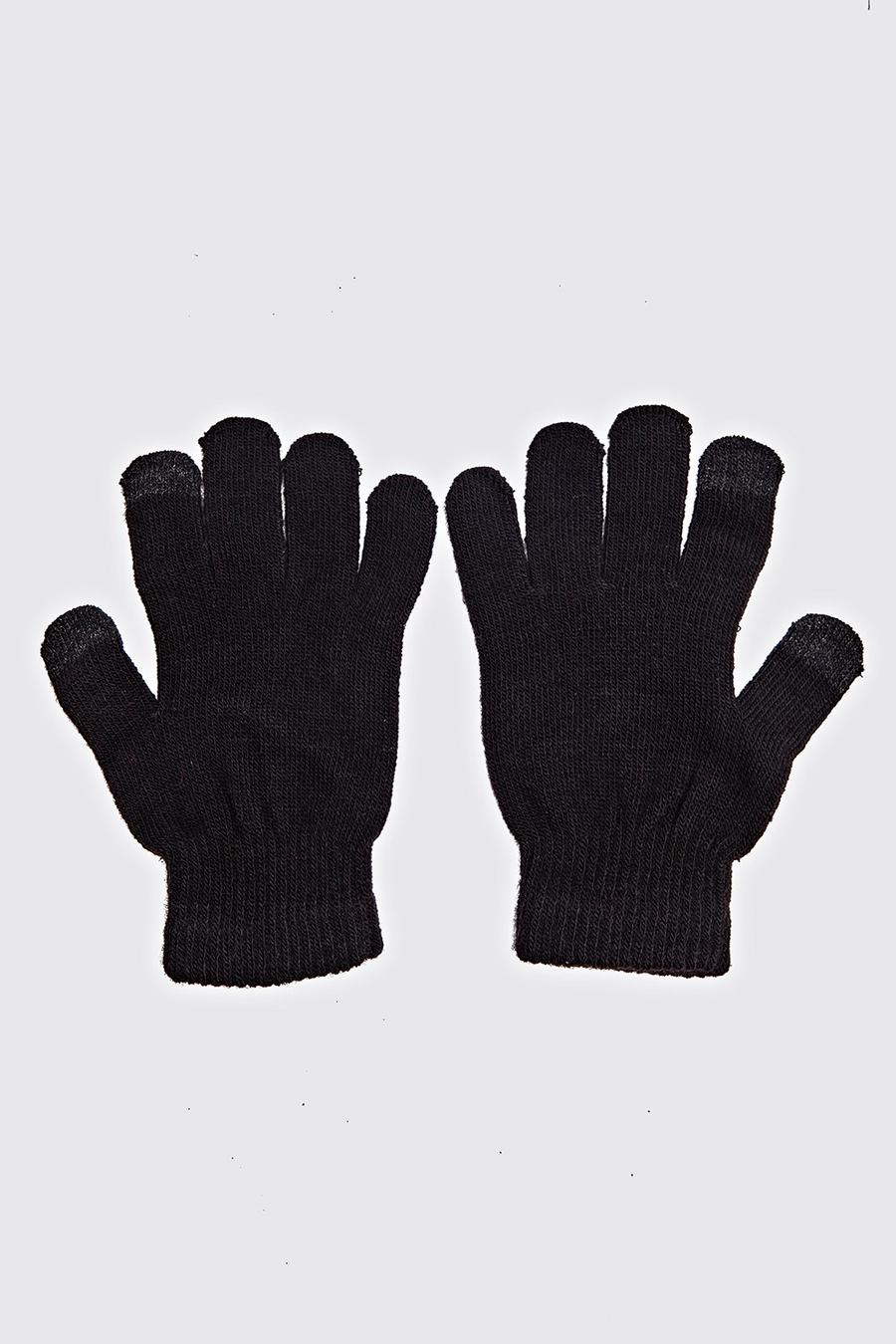 Black Touch Screen Gloves image number 1