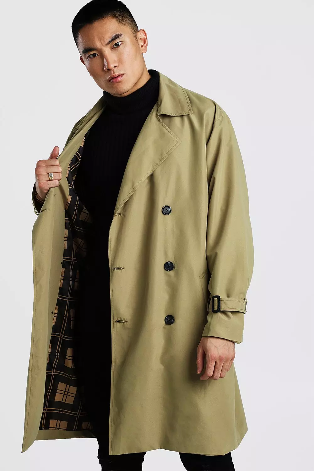 Lined trench outlet coat