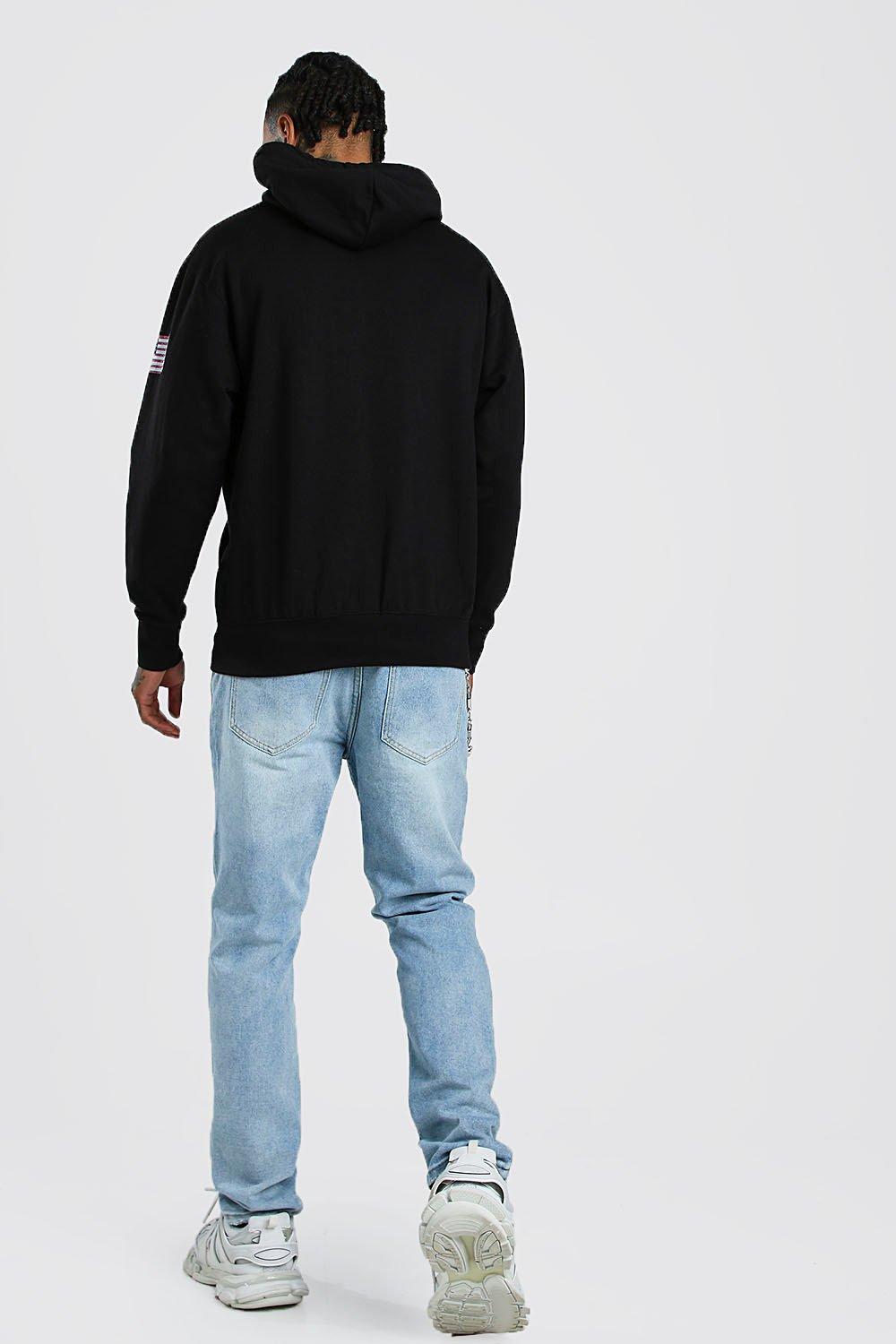 Nasa chest and sleeve print hoodie store