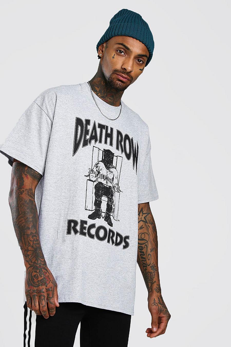 Grey "Death Row Records" T-shirt med tryck image number 1
