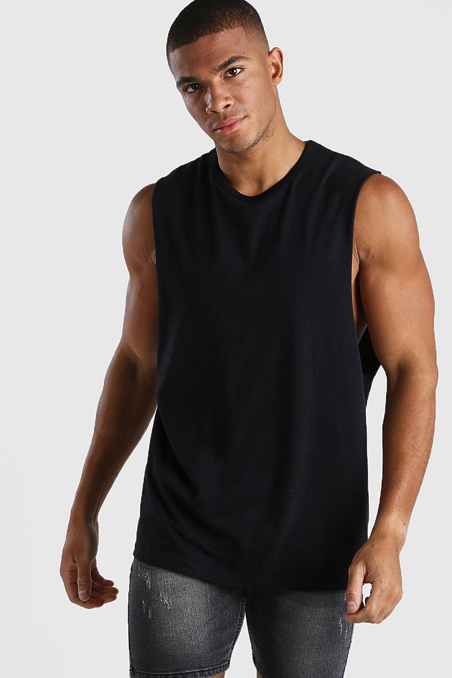Camiseta de tirantes con sisa caída, Negro image number 1