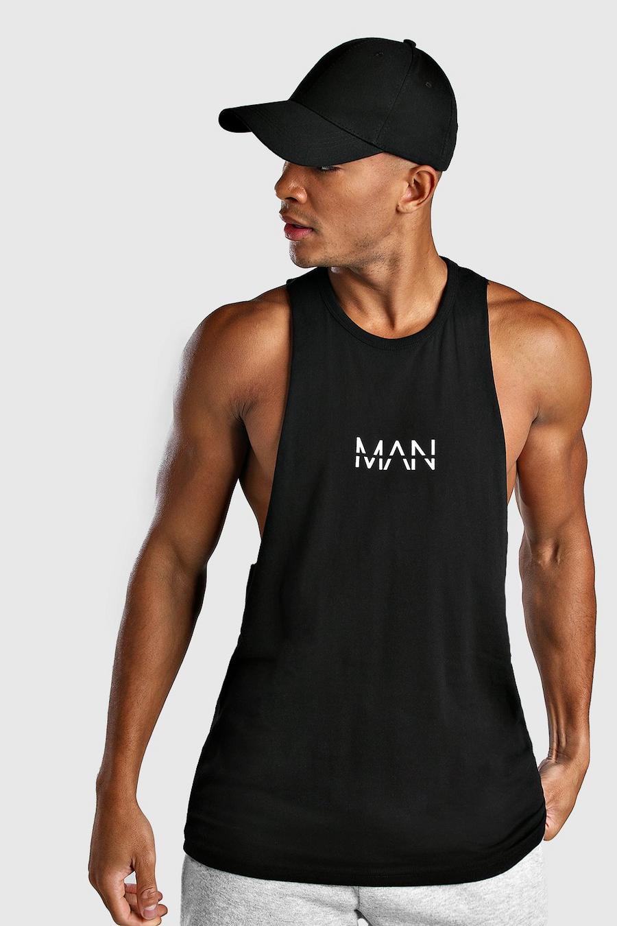 Camiseta de tirantes de espalda deportiva Original MAN, Negro image number 1